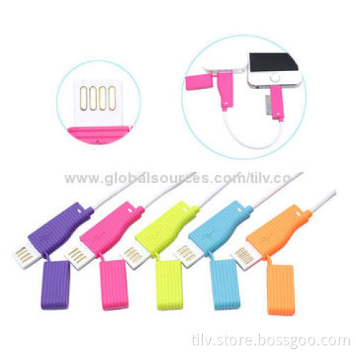 Factory Price 3-in-1 Keychain USB Data Cable for iPad/Mini/4